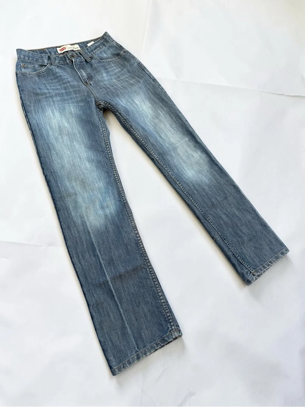 Levi's 514 Size 20 Slim Straight Fit Blue Jeans Denim Cotton W28 L30 EUC Teens